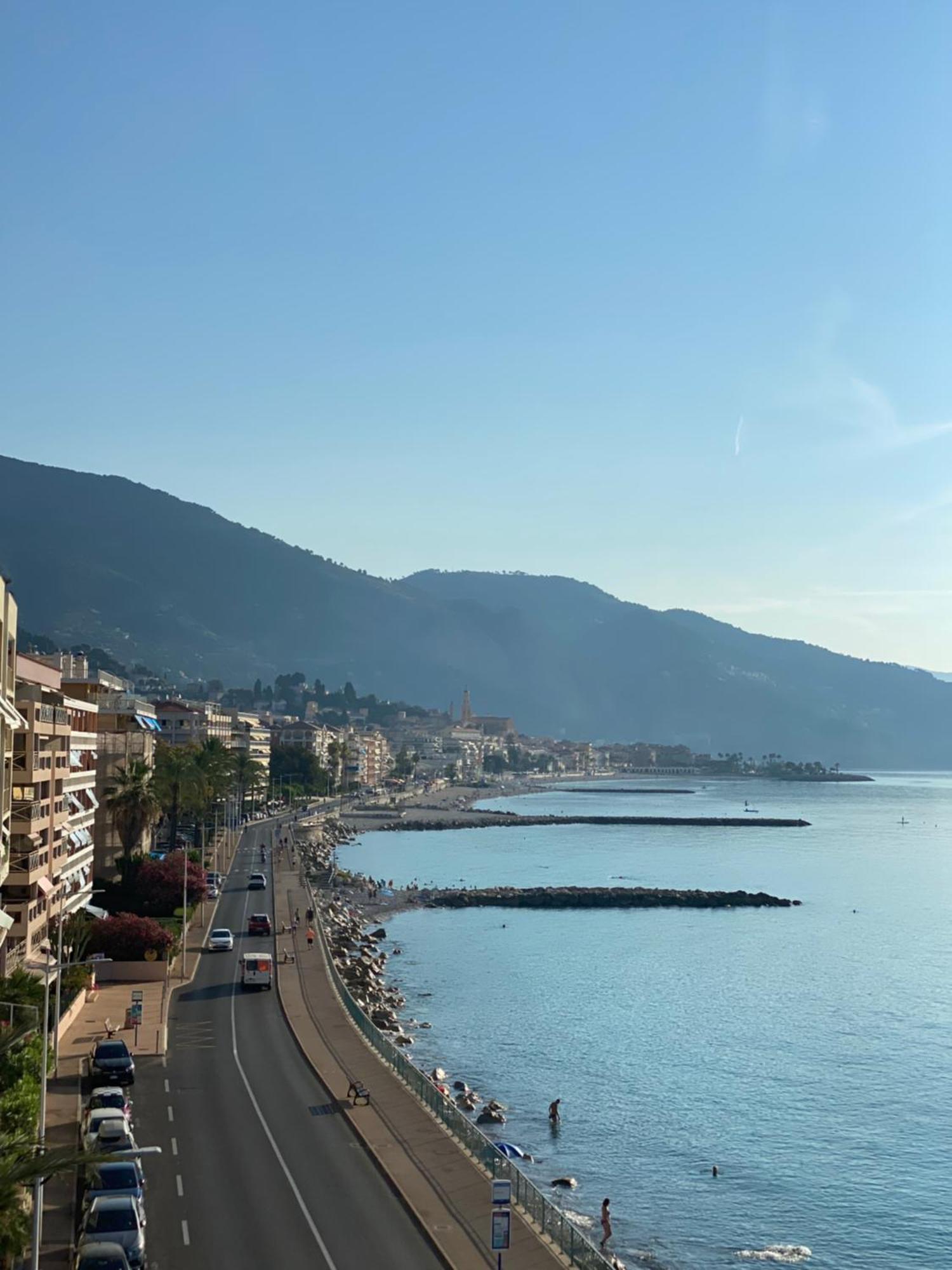 Ferienwohnung Sea View Studio, Huge Terrace On The 4Th Floor Menton Exterior foto